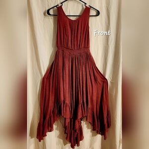 Girls Size 8 Pink Assymetrical Ruffled Dress by Mia Joy